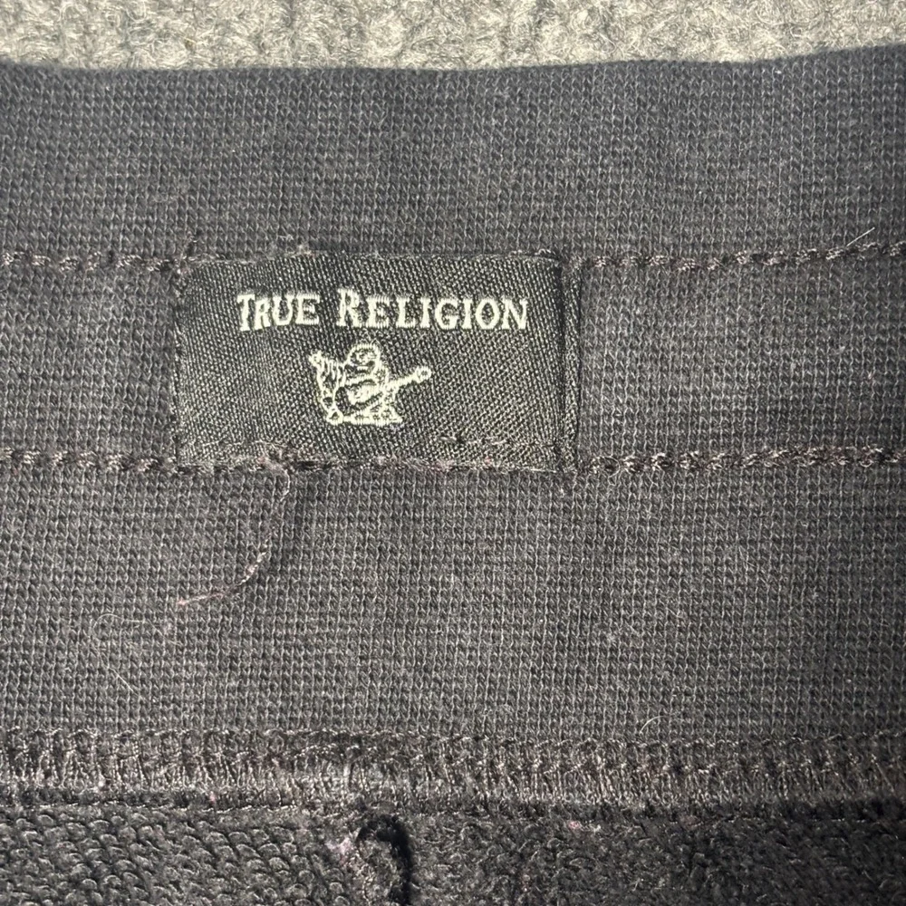True Religion Men's Large‎ Black Classic Logo Jogger Sweatpants
